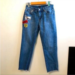 Paul Frank Frayed Cropped Denim Jeans